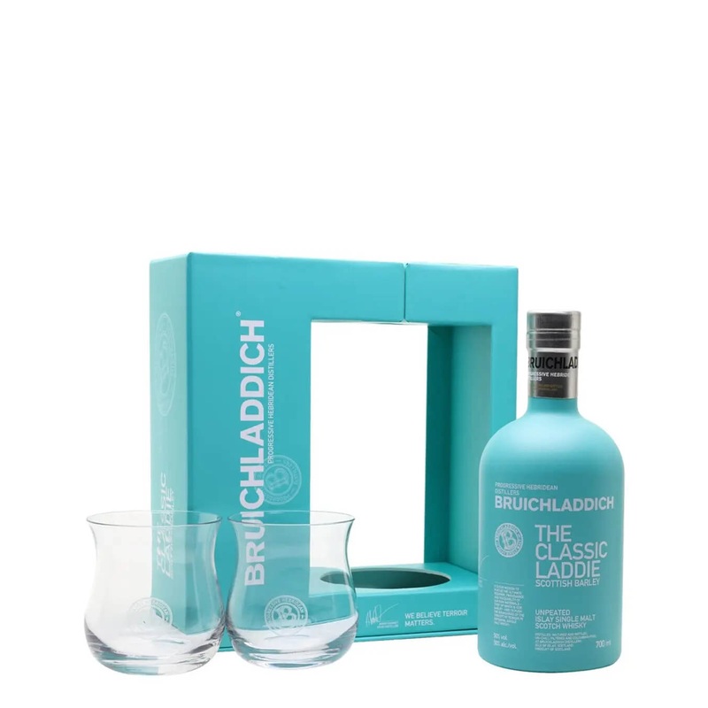 Bruichladdich The Classic Laddie Gift Pack with 2 Glasses, 70 cl