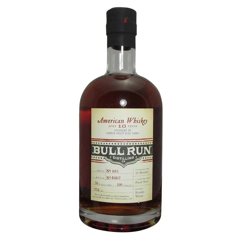 Bull Run Distilling Co. Pinot Noir Finish 10 Year Old American Whiskey, 75 cl