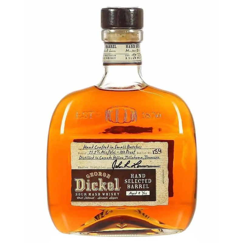 George Dickel 9 Year Old Hand Selected Barrel Whiskey, 75 cl