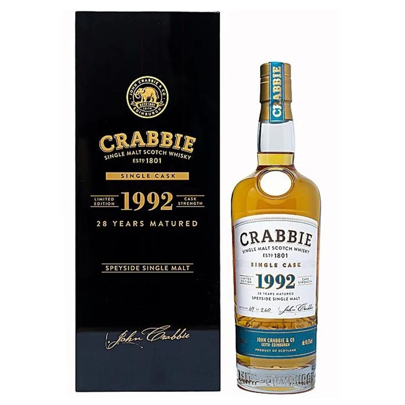 John Crabbie 1992 Single Cask 28 Year Old Speyside Single Malt Scotch Whisky, 70 cl