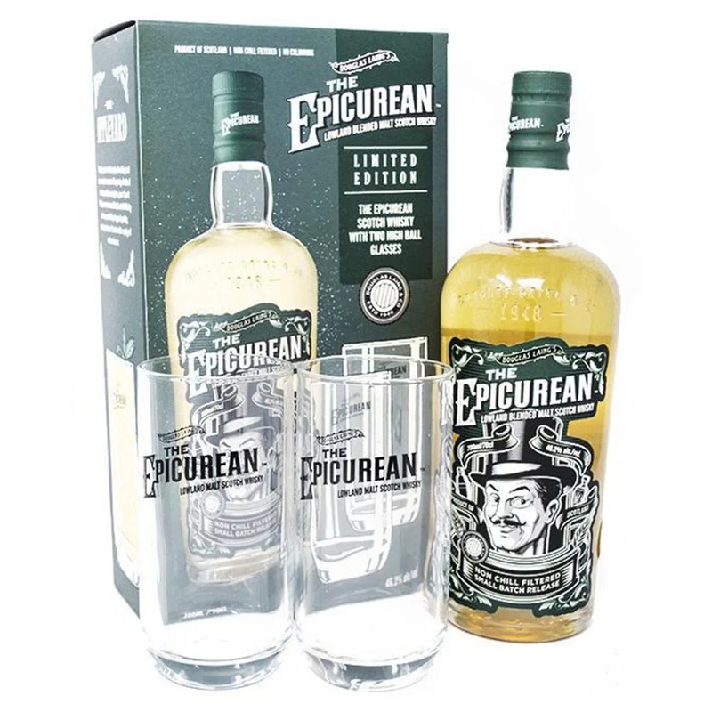 Douglas Laing The Epicurean Blended Malt Whisky Glass Gift Pack, 70 cl