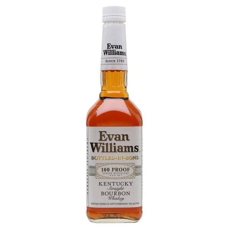Evan Williams Kentucky White Label Straight Bourbon Whiskey, 70 cl