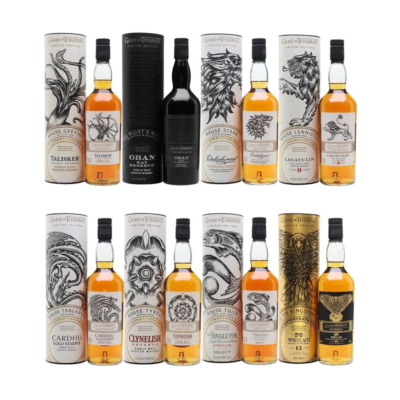 Game of Thrones The Noble Families Set - Single Malt Whiskies, 8 x 70 cl
