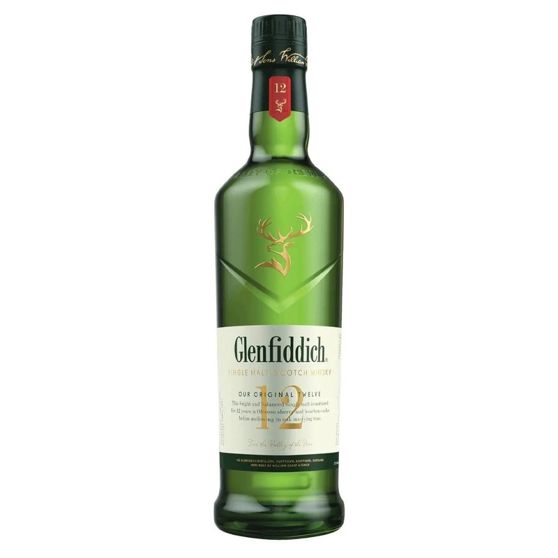 Glenfiddich 12 Year Old Single Malt Scotch Whisky, 1 L