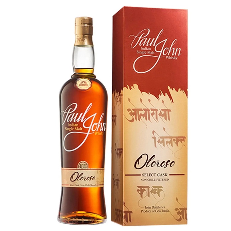 Paul John Oloroso Select Cask Indian Single Malt Whisky, 70 cl