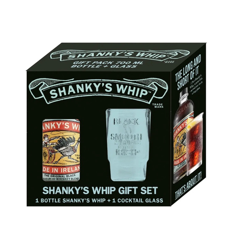 Shanky's Whip Black Irish Liqueur with Glass Gift Pack, 70 cl