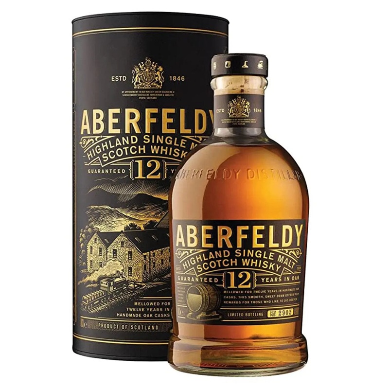 Aberfeldy 12 Year Old Highland Single Malt Scotch Whisky, 70 cl