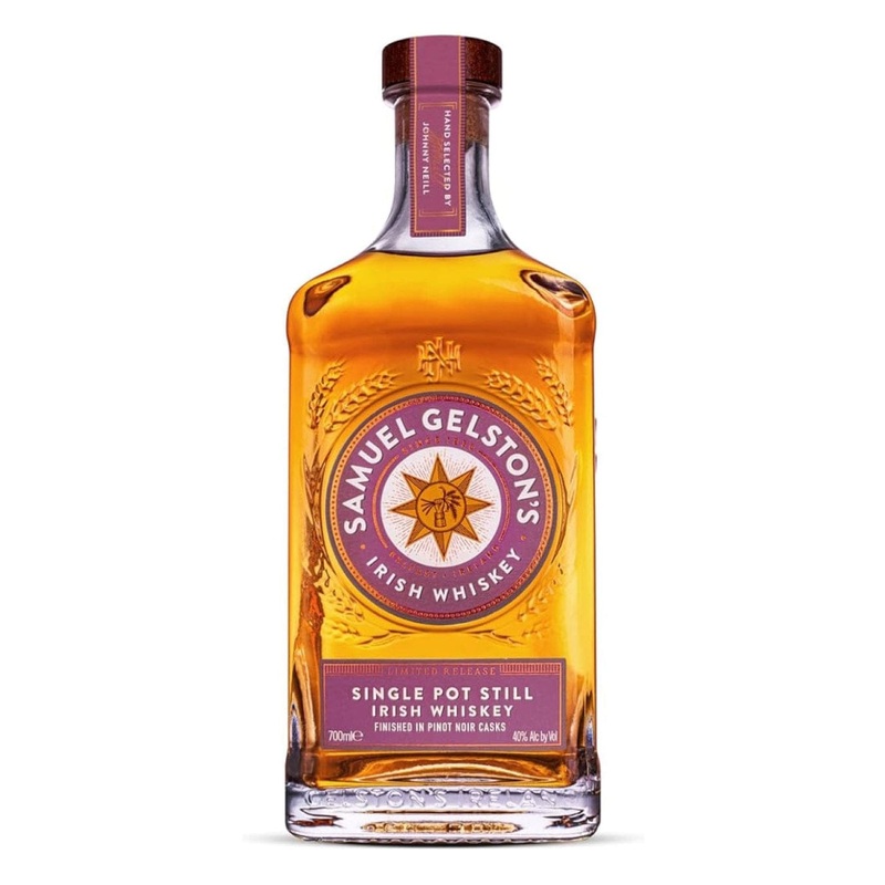 Gelston's Single Pot Still Pinot Noir Finish Irish Whiskey, 70 cl