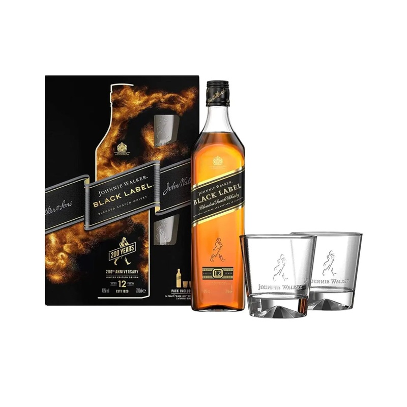 Johnnie Walker Black Label 200th Anniversary Gift Pack, 70 cl