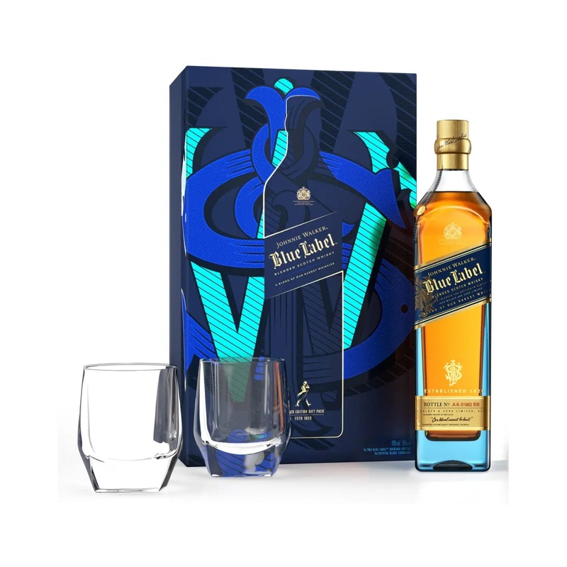 Johnnie Walker Blue Label Gift Pack, 70 cl