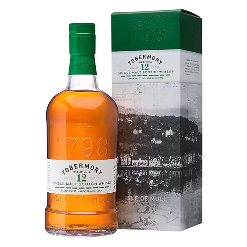 Tobermory 12 Year Old Single Malt Scotch Whisky, 70 cl