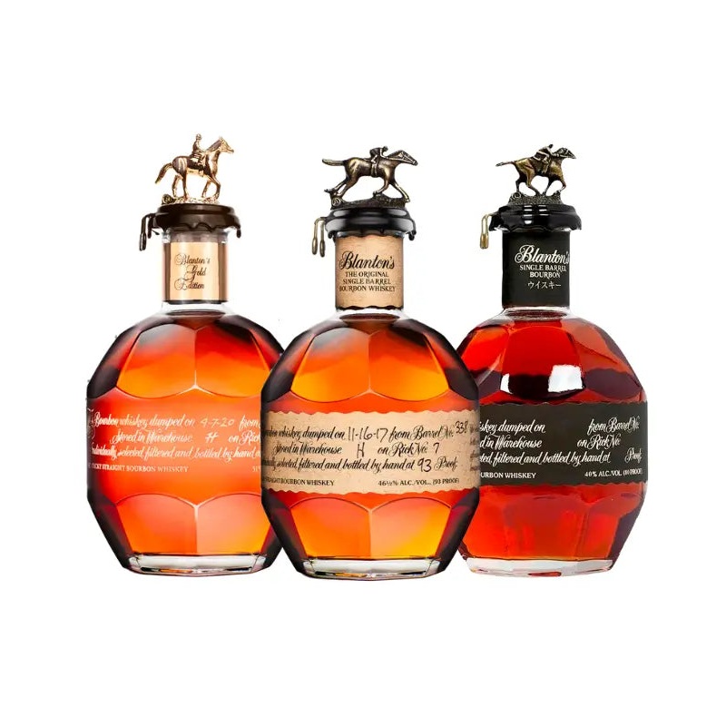 Blanton's Gold & Single Barrel & Black Edition Bourbon Bundle