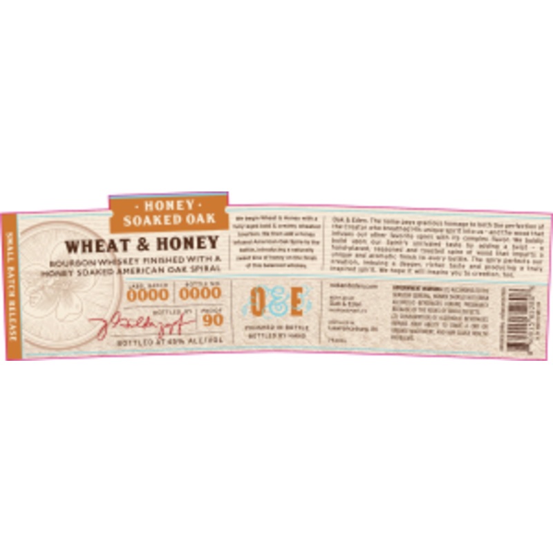 Oak & Eden Wheat Honey Bbn