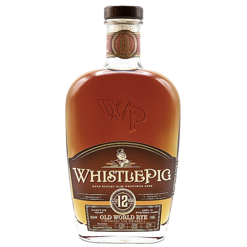 Whistlepig Straight Rye Whiskey Old World 12 Yr 86
