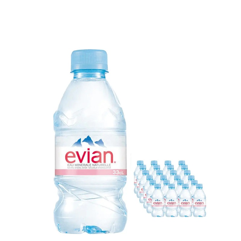 Evian Plastic Bottle Multipack, 24 x 330 ml