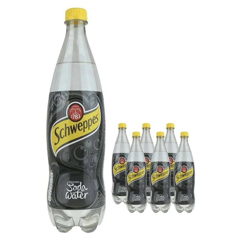 Schweppes Soda Water Multipack, 6 x 1 L