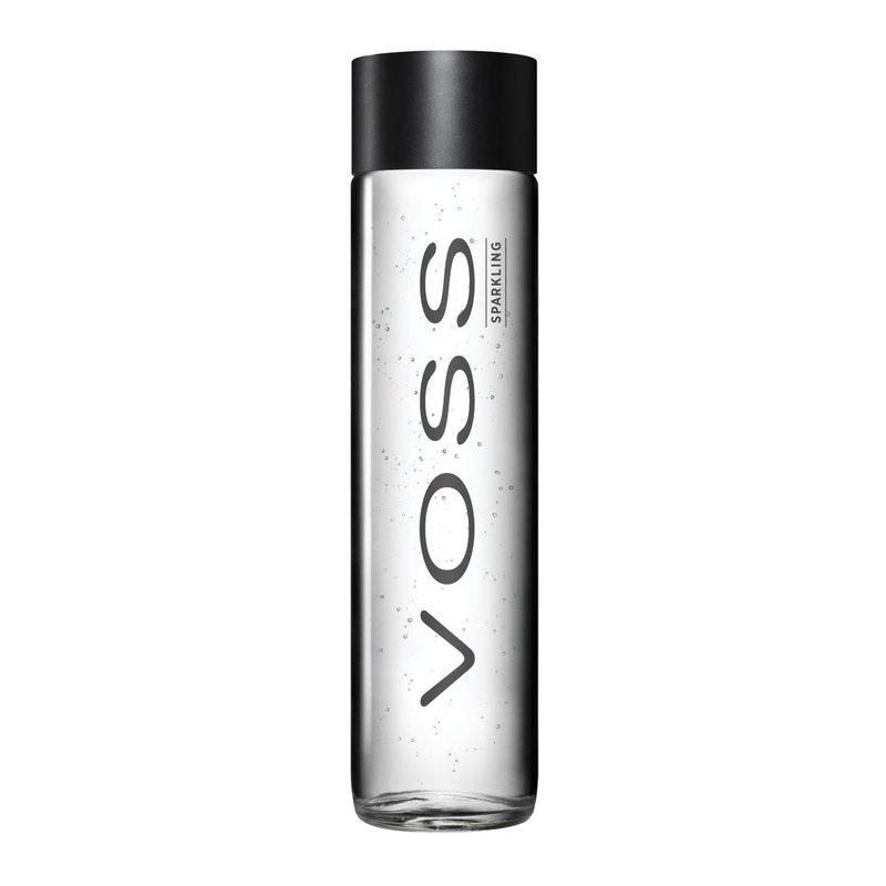 Voss Sparkling Water Glass Bottle, 375 ml