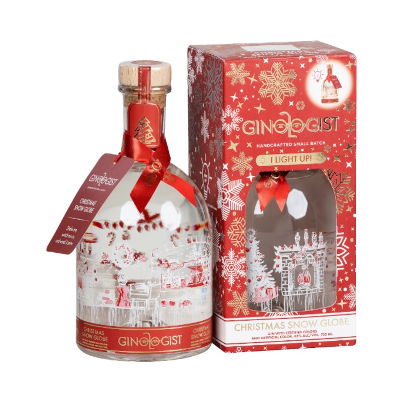 Ginologist Christmas Snow Globe Gin 750ml