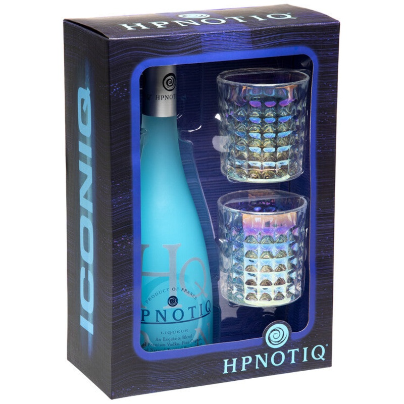 HPNOTIQ LIQUEUR 34 W/ ROCK GLASSES 750ML