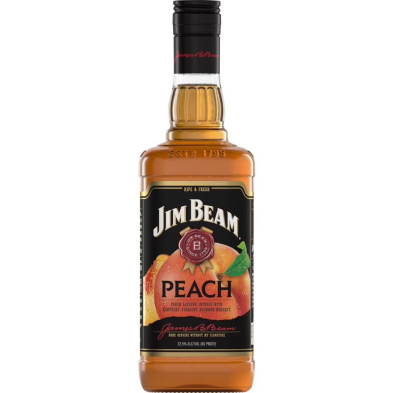 JIM BEAM PEACH INFUSED STRAIGHT BOURBON 65 750ML