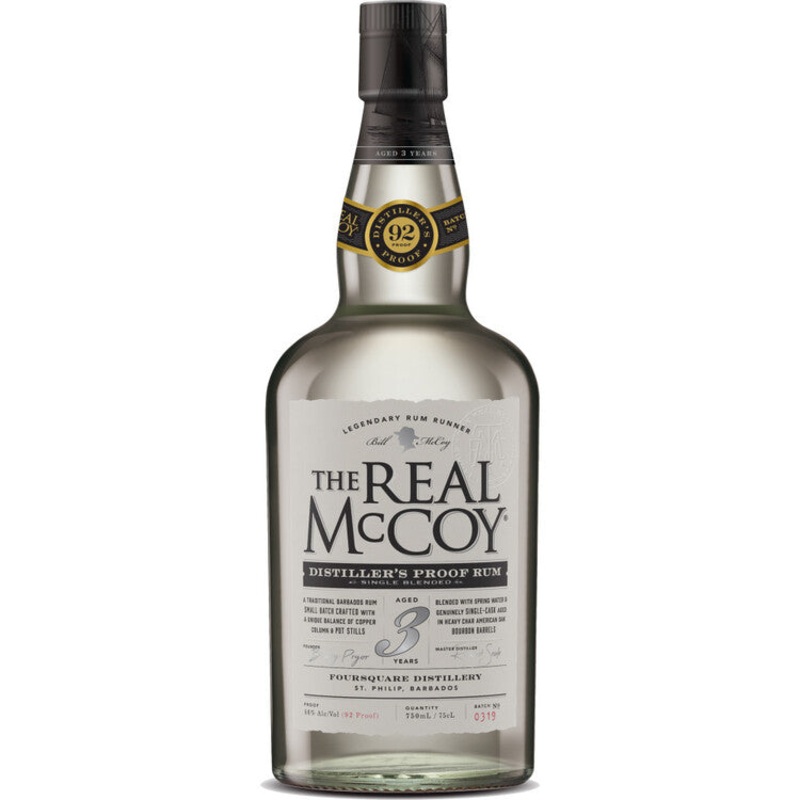 THE REAL MCCOY AGED RUM SINGLE BLENDED 3 YR 92 750ML