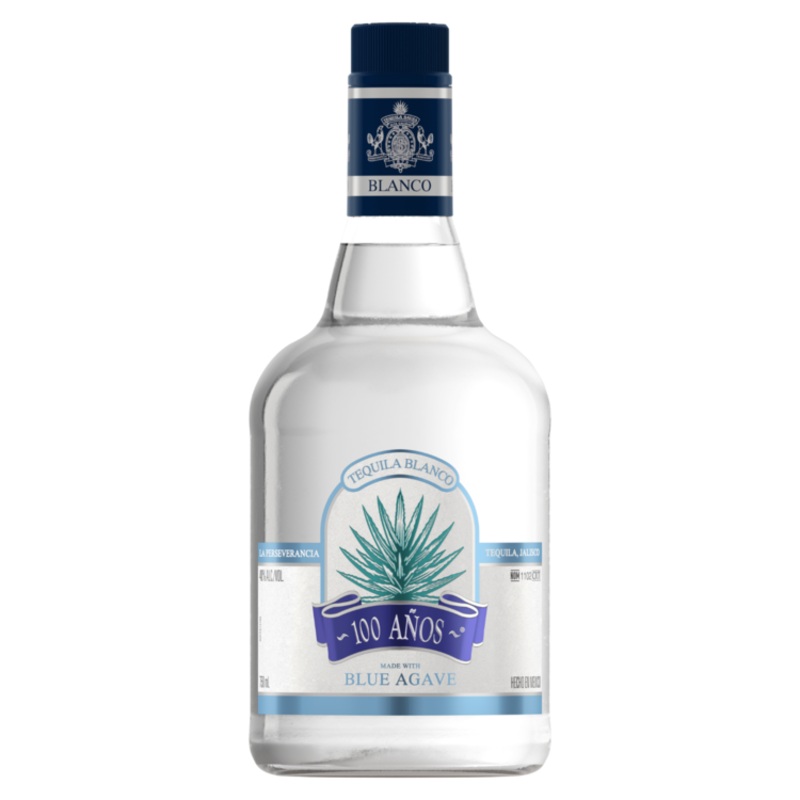 100 ANOS TEQUILA BLANCO MADE WITH BLUE AGAVE 80 750ML