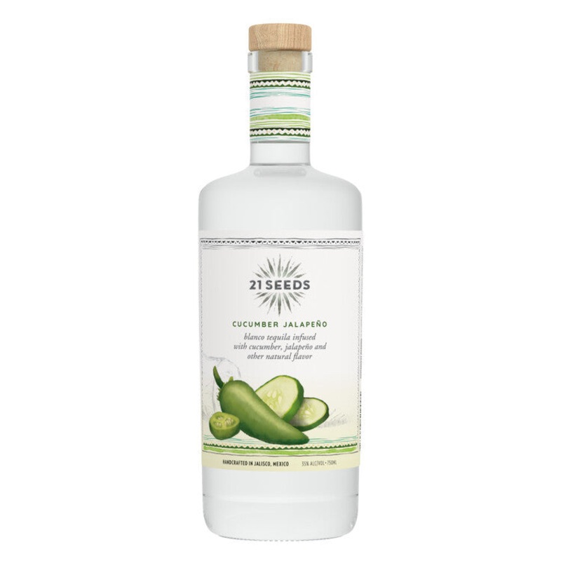 21 SEEDS CUCUMBER JALAPENO INFUSED BLANCO TEQUILA 70 750ML