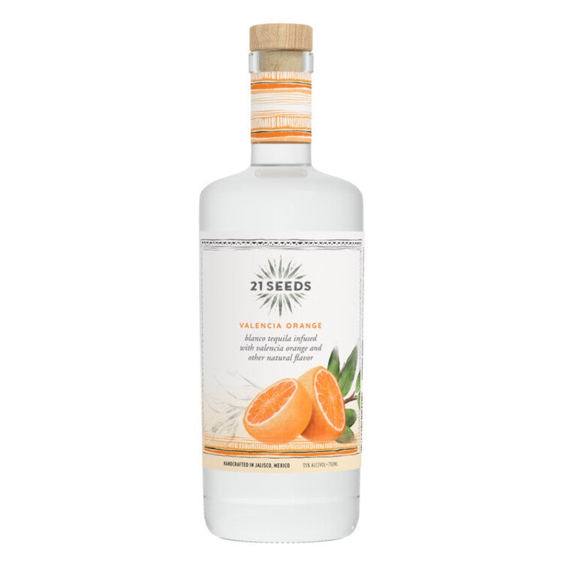 21 SEEDS VALENCIA ORANGE INFUSED BLANCO TEQUILA 70 750ML