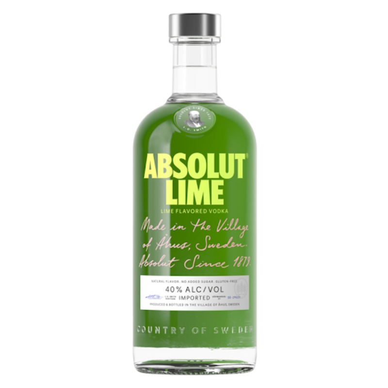 ABSOLUT LIME FLAVORED VODKA 80 750ML