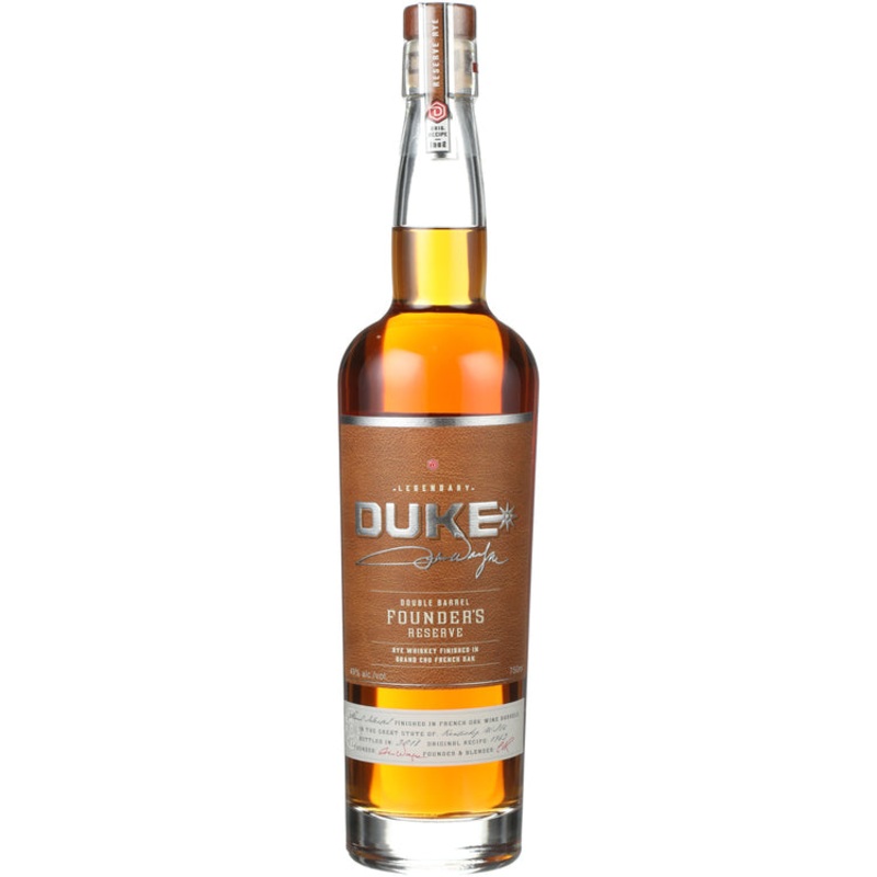 DUKE RYE WHISKEY DOUBLE BARREL FOUNDER'S RESERVE 98 750ML