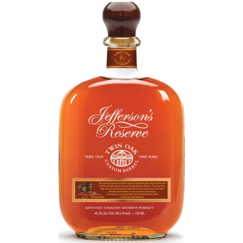 JEFFERSON'S STRAIGHT BOURBON RESERVE TWIN OAK CUSTOM BARREL 90.2 750ML