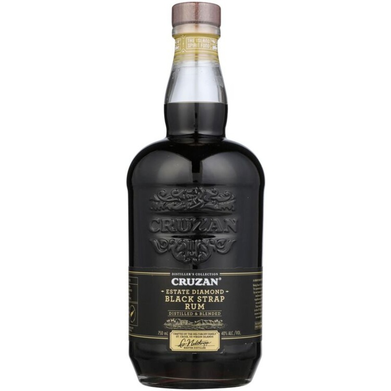 CRUZAN DARK RUM BLACK STRAP ESTATE DIAMOND 80 750ML