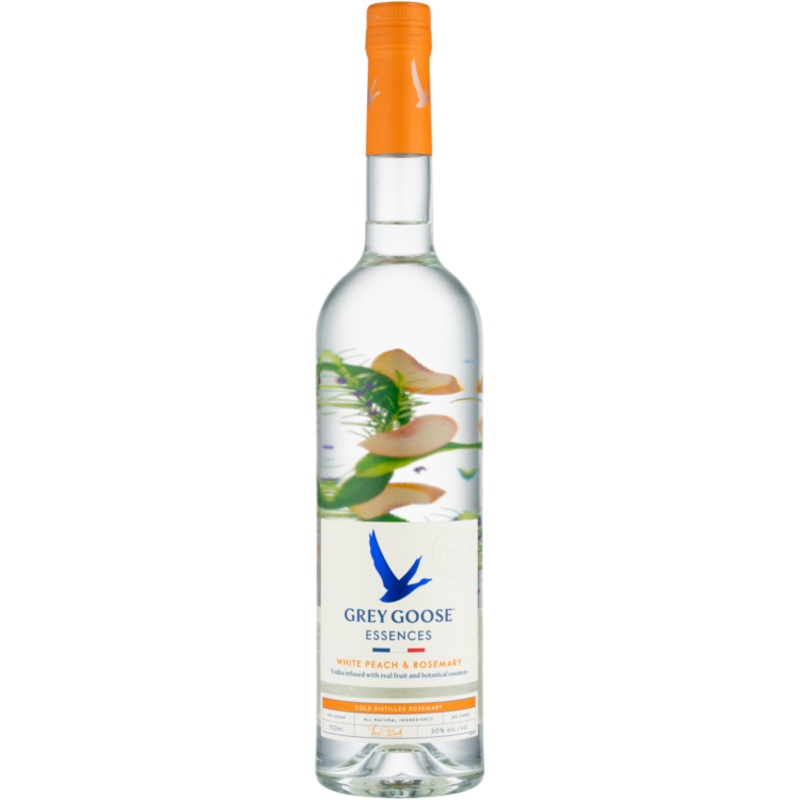 GREY GOOSE WHITE PEACH & ROSEMARY FLAVORED VODKA ESSENCES 60 750ML