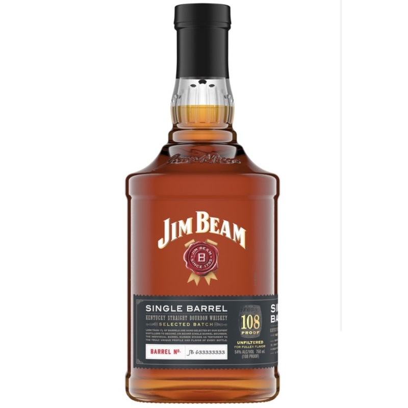 Jim Beam Straight Bourbon Single Barrel Selected Batch 108 750ML