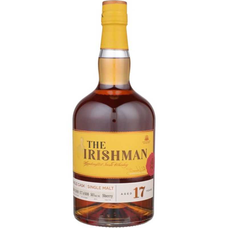 THE IRISHMAN SINGLE MALT IRISH WHISKEY SINGLE CASK 17 YR 112 750ML