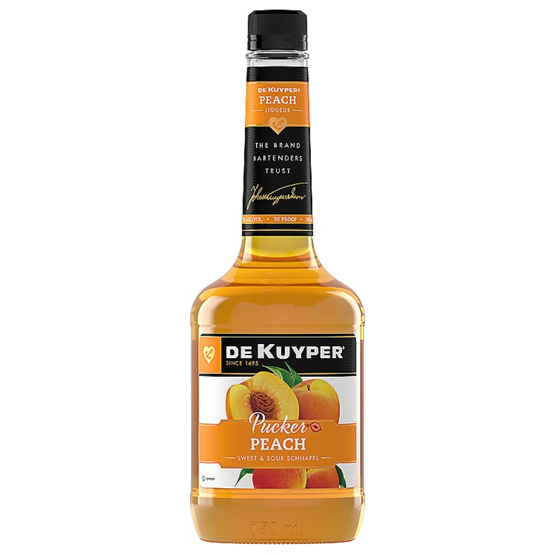 DEKUYPER PUCKER PEACH SCHNAPPS 30 750ML
