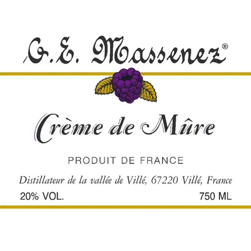 MASSENEZ CREME DE MURE BLACKBERRY 750 mL