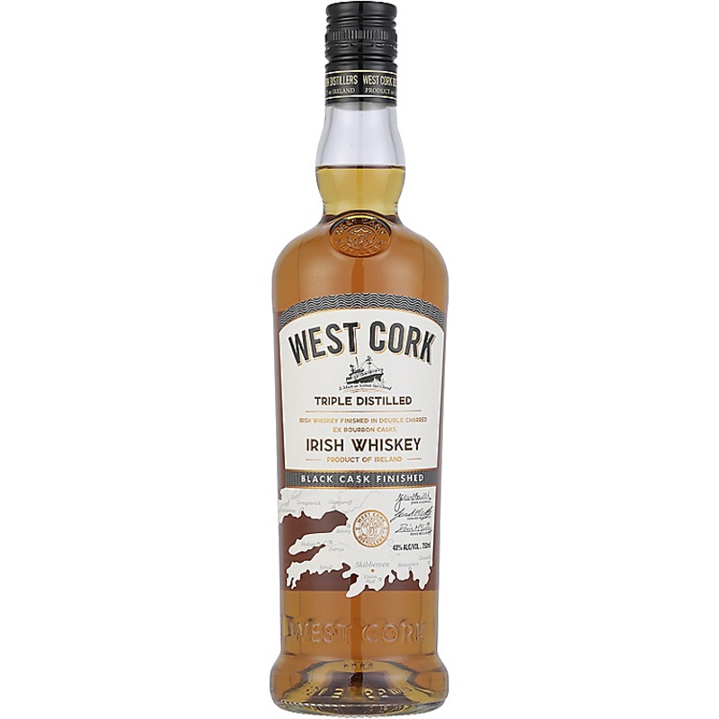 WEST CORK BLENDED IRISH WHISKEY BLACK CASK FINISHED 80 750ML
