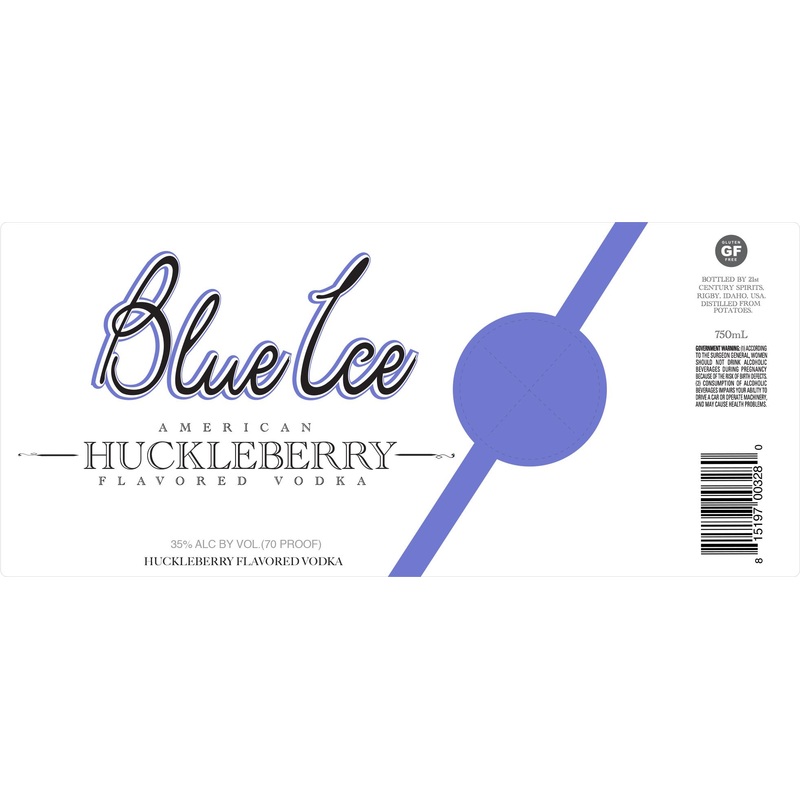 BLUE ICE HUCKLEBERRY VODKA 10/12 PK 50ML MINIS 600 mL (10)