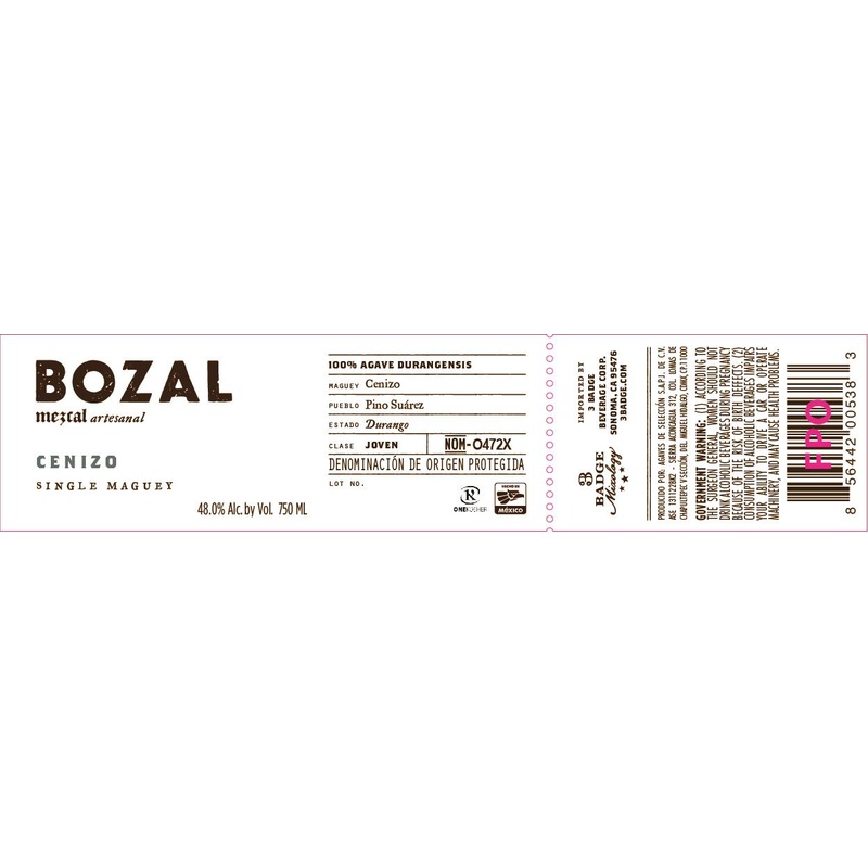 BOZAL MEZCAL CENIZO 750 mL