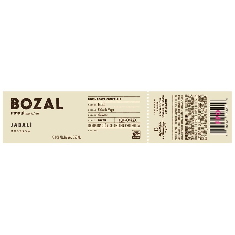BOZAL MEZCAL JABALI RESERVA 750 mL