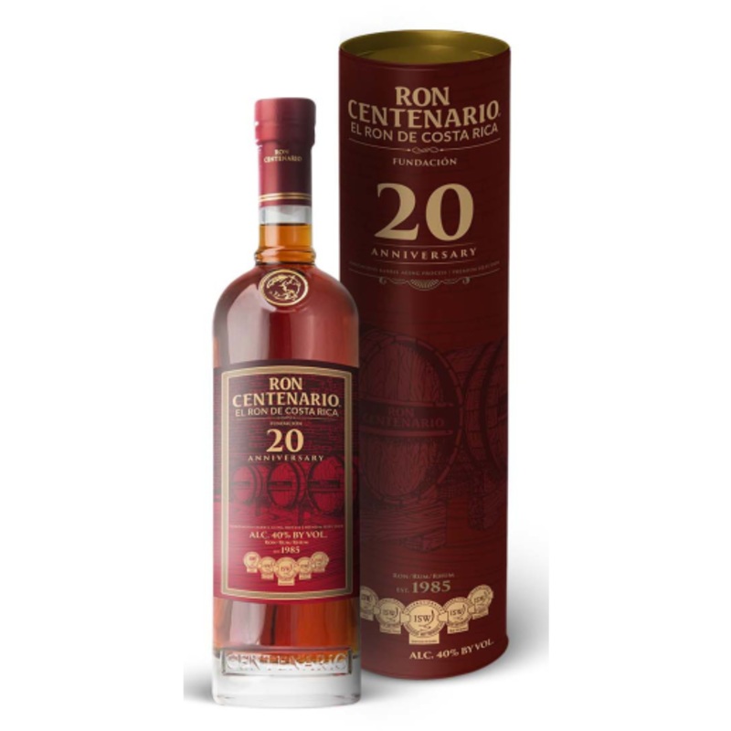 RON CENTENARIO RUM 20 YEAR OLD FUDACION 750 mL