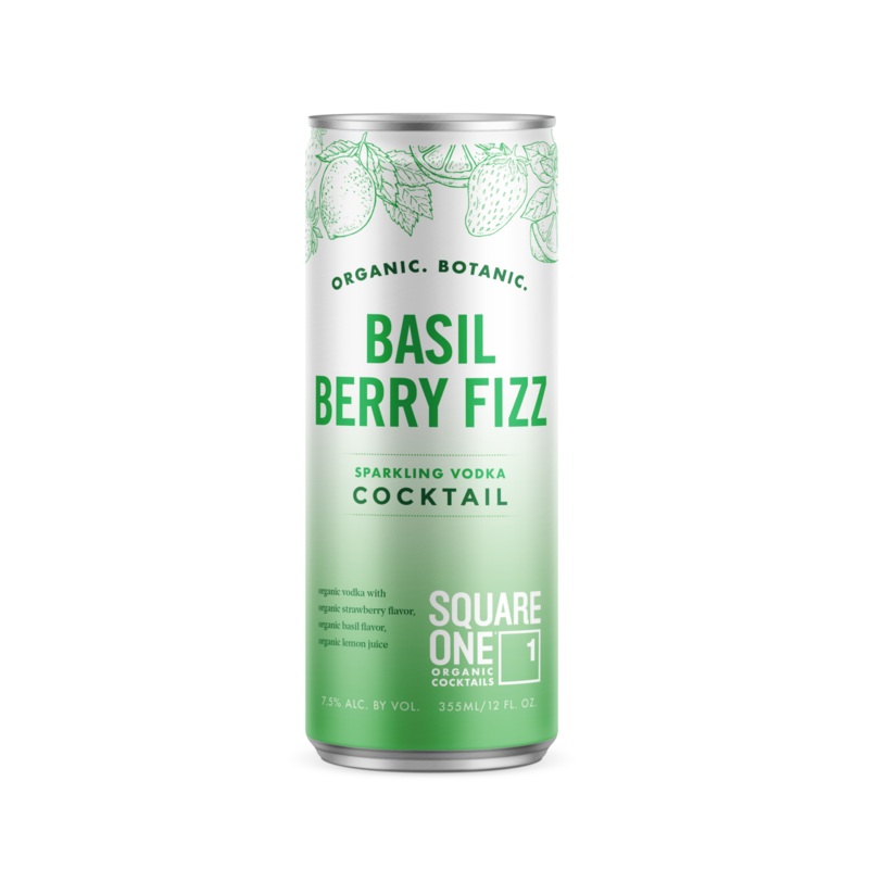 SQUARE ONE BASIL BERRY FIZZ CAN 6/4PK/355ML 12 oz (6)