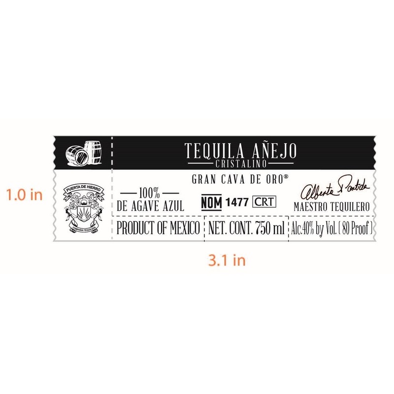 CAVA DE ORO CRISTALINO ANEJO 750 mL