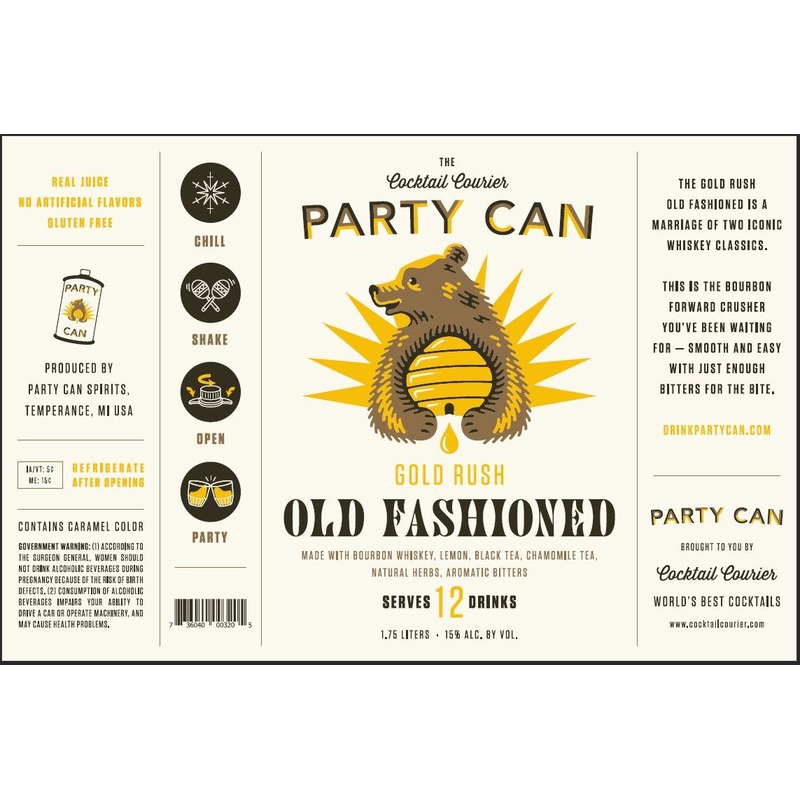 PARTY CAN GOLD RUSH OLD FASHIONED 1.75 L