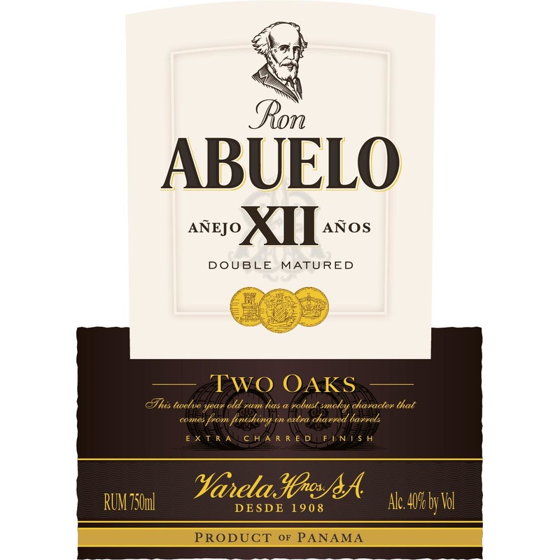 RON ABUELO RUM TWO OAKS 12 YEAR 750 mL