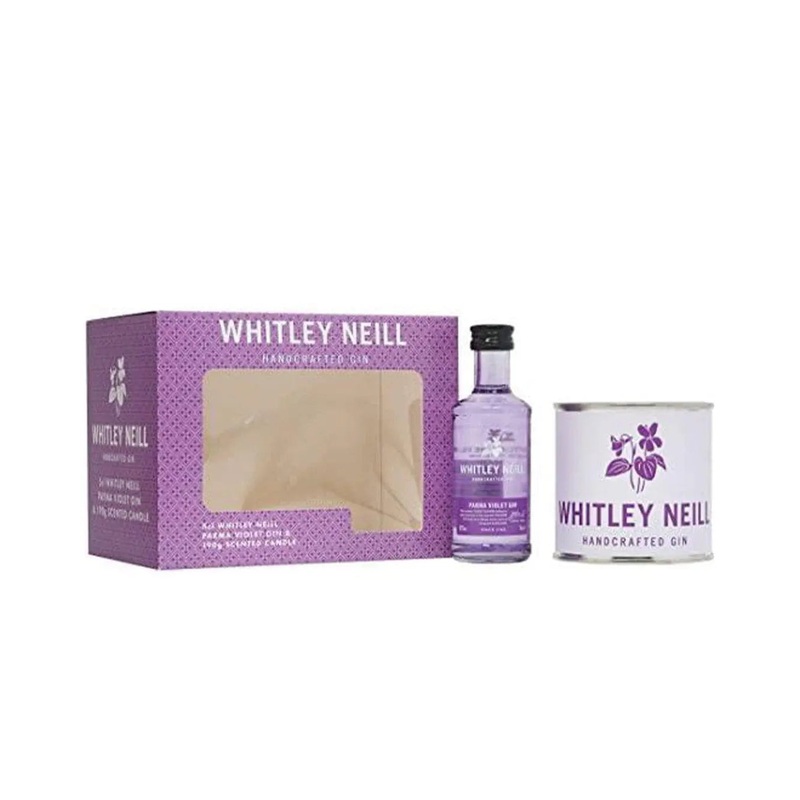 Whitley Neill Parma Violet and Candle Gift Set, 5 cl