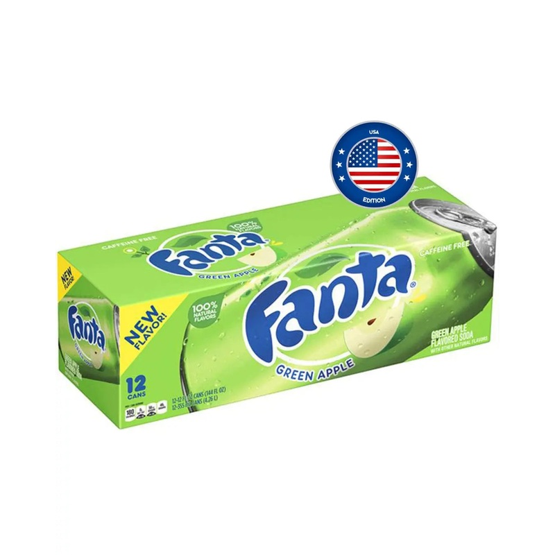 American Fanta Green Apple Soda Multipack, 12 x 355 ml