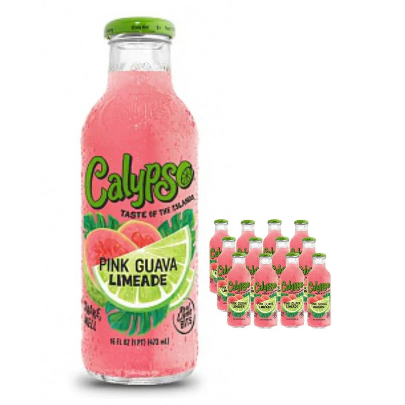 Calypso Pink Guava Limeade Multipack, 12 x 473 ml