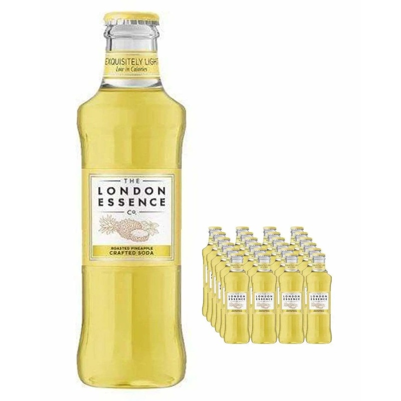 London Essence Company Roasted Pineapple Crafted Soda Bottle Multipack, 24 x 200 ml